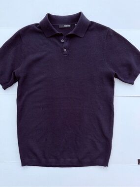 Men’s Murano Sz S navy knit polo shirt
